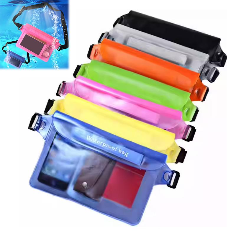 Borsa Impermeabile Porta Documenti Carte di Credito Chiavi Cellulare Custodia Subacquea Marsupio Fanny Nuoto Spiaggia Custodia Borsa Asciutta