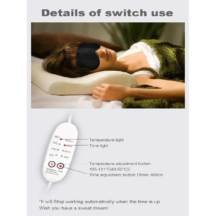 USB-Heizende Augenmaske Wiederverwendbare USB-Seiden-Dampf-Augenmaske Augenmassagegerät Zum Schlafen Augenringe Schwellungen Anti-Dunkle-Kreise-Patch Augenpflege