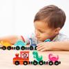 This Children's Magnetic Traffic Train Wooden Spliced Early Education Tractor Building Block Toy Is A High-quality Children's Toy That Combines Educat