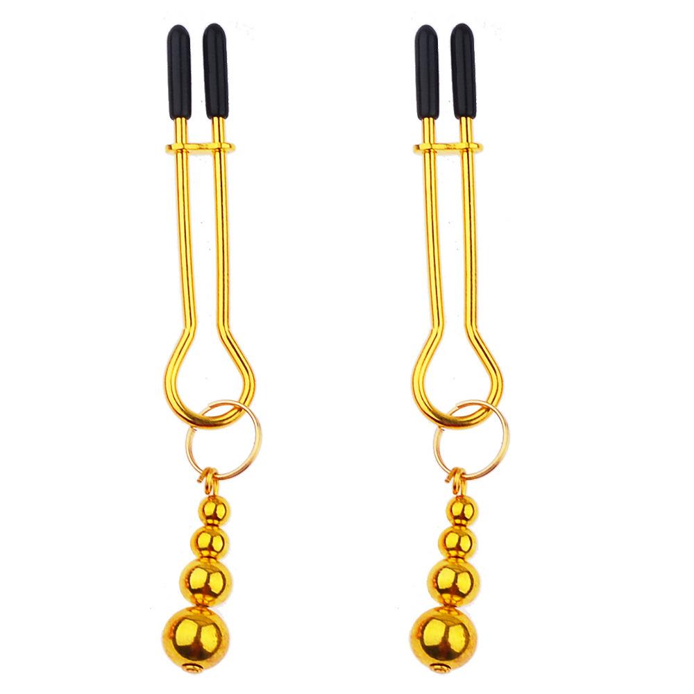 Stainless Steel Metal Nipple Clamps U-Shaped Gourd Pendant Breast-Nipple Clip Nipple-Correcting Device From Shenzhen