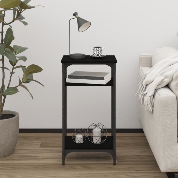 VidaXL Side Table Black 40x30x75 Cm Engineered Wood 825797