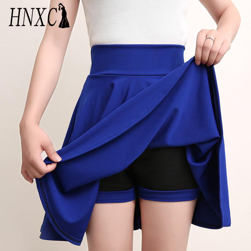 HNXC 16 Color Women's Fashion Casual Solid Color Print Summer Spring Skirt