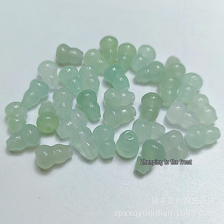 Green Quartzite Jade Gourd Beads 8x11mm for DIY Jewelry Accessories