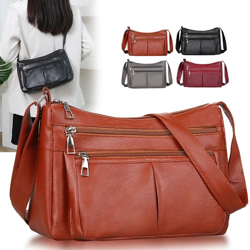 Nuova borsa per mamma alla moda, morbida pelle da donna di mezza età, borsa a tracolla versatile e alla moda, borsa a tracolla da donna elegante e alla moda