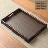 Japanese Style Natural Wooden Serving Tray with Handles