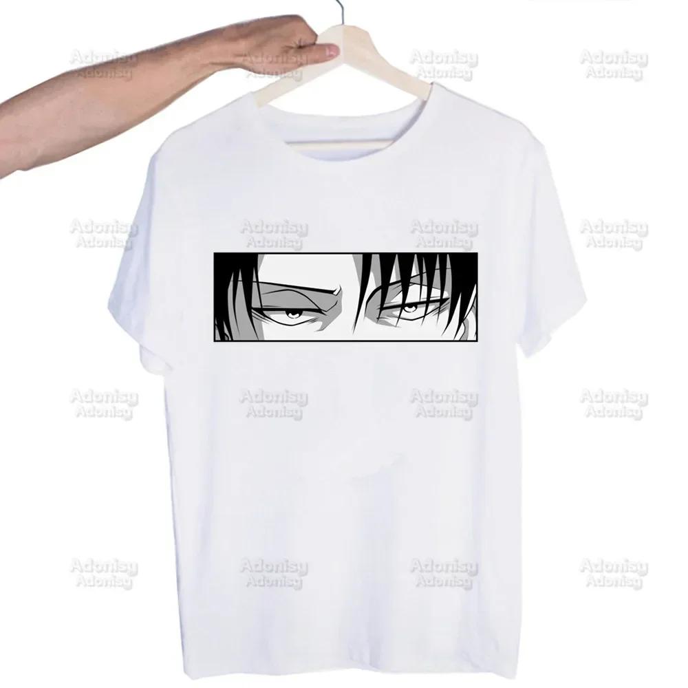 

Anime Attack On Titan Men T Shirt Fashion Tshirt Summer Mens Novelty Short Sleeve Levi Ackerman Eye T-shirt Men Funny Tops 4XL