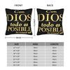 Con Dios Todo Es Posible Pillow Case Print Pillow Cover For Living Room Bed Chair Morden Pillowcases