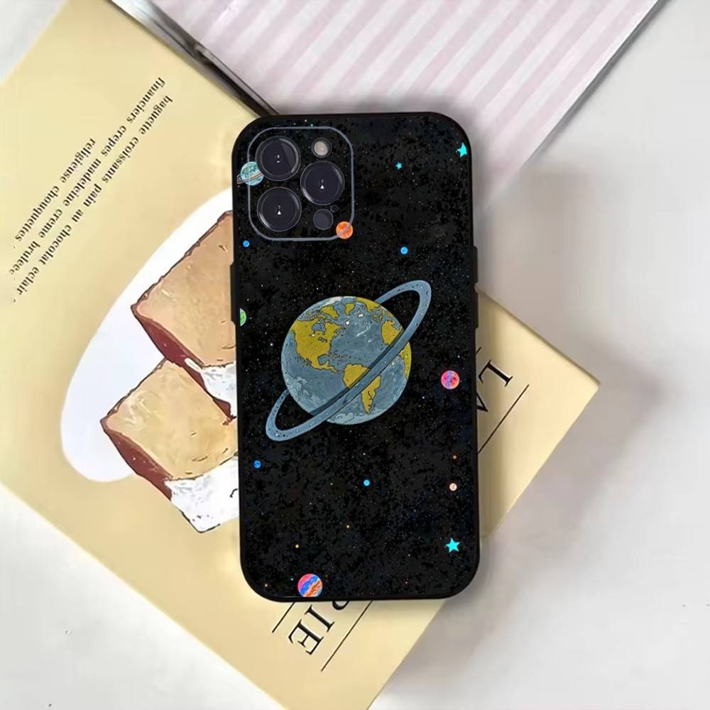 Game O-Outer Wilds Phone Case For iPhone17,16,15,14,13,12,11 Plus,Pro Max,Soft Black Cover