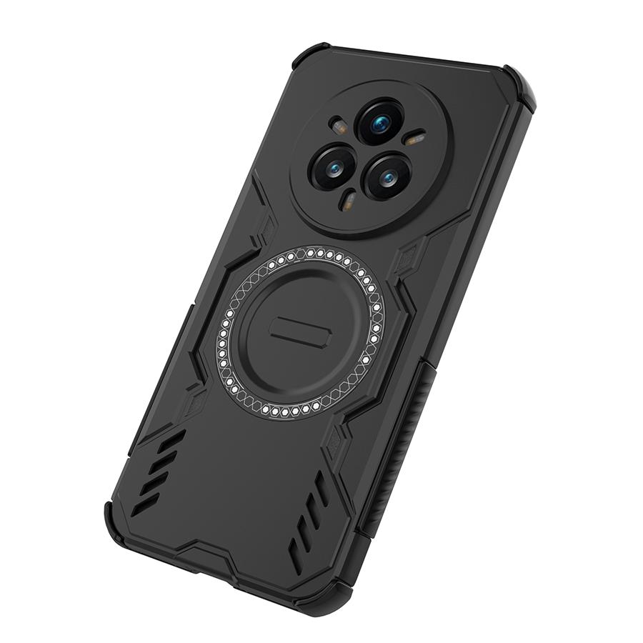 Hard Magnetic Phone Case For Realme 14 5G/Realme 14Pro Plus 5G  Dual-Layer Heavy Duty TPU+PC Shockproof Cover For OPPO K12S