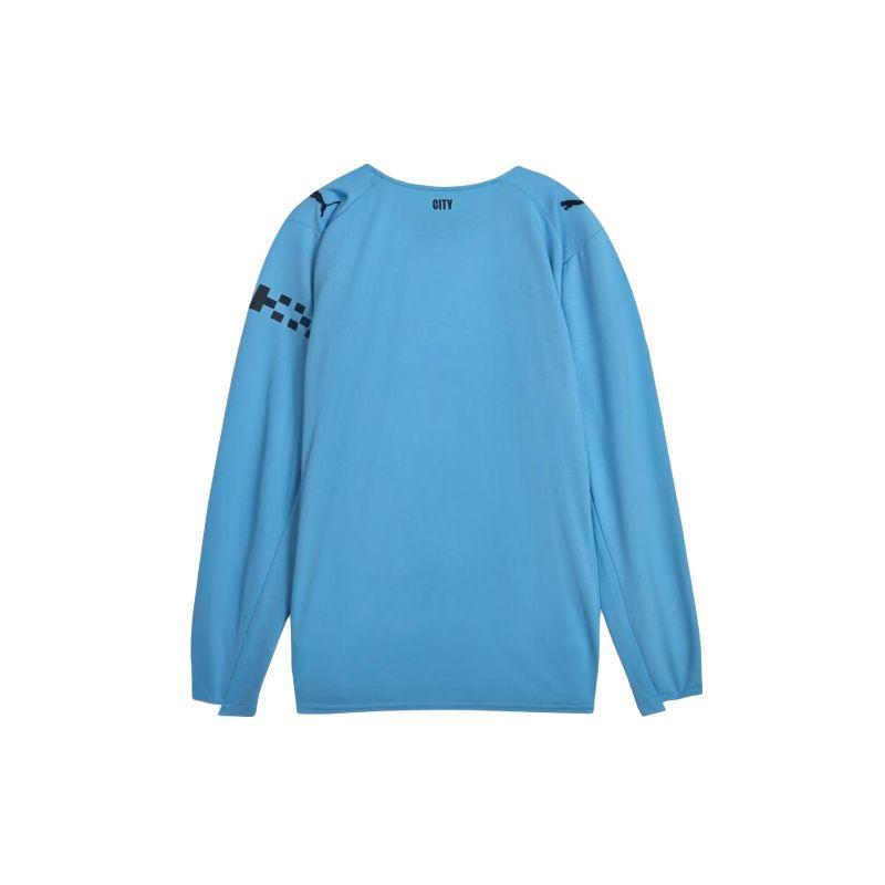 Puma Mcfc Manchester City Home Jersey Replica Long Sleeve Breathable Crew Neck Football Shirt Men Jersey Light-Blue 78033901
