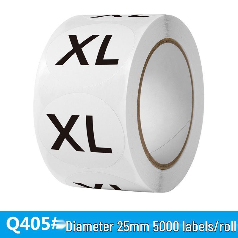 Self-Adhesive English Size Label Stickers for Clothing and Hats (S-3XL)