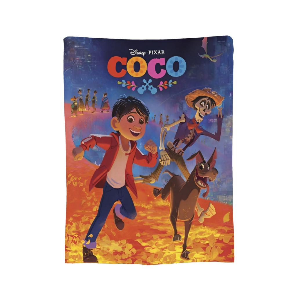 Cartoon Coco Day of The Dead Knitted Blankets  Plush Throw Blankets Bedding Couch Decoration Soft Warm Bedspreads,