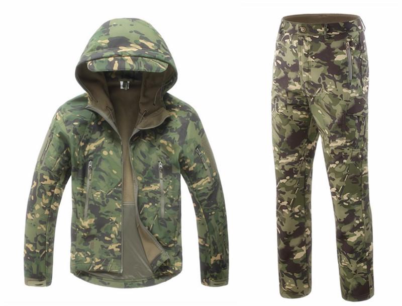 Pánska nepremokavá vetruodolná softshellová bunda TAD Sharkskin s maskovacou fleecovou podšívkou