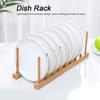 Bamboo Dish Dying Rack Pot Lid Plate Organizer Holder for Cabinet Cutting Board Organizer Plate Rack for Dish Pot Lid Bowl Cup