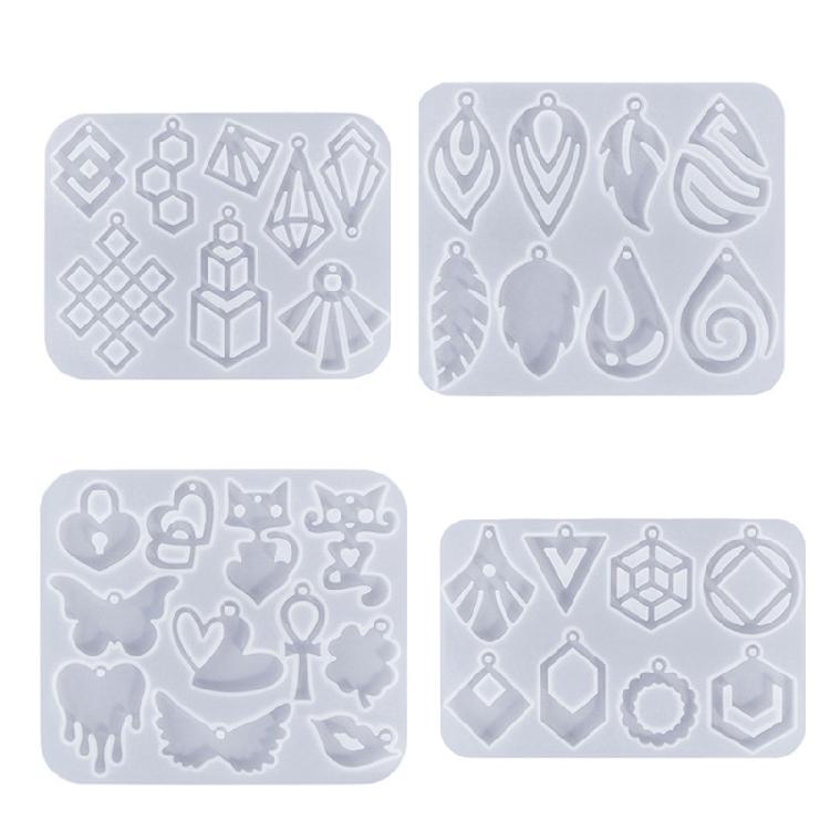 Earring Pendant Silicone Mold Heart DIY Epoxy Resin Mould Jewelry Making Tools