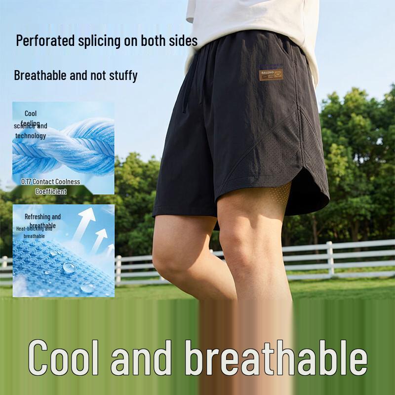 Baleno Men's Perforated Breathable Casual Shorts