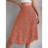 Summer Women's Dress Floral Half-body Skirt Open A-line Package Hip Mid-waist Long Skirt