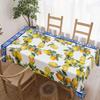 Rechteckige Tischdecke mit Zitronenmuster für Tischdekoration, Feier, Wasserdicht, Wiederverwendbar, für Tische, Küche, Esszimmer