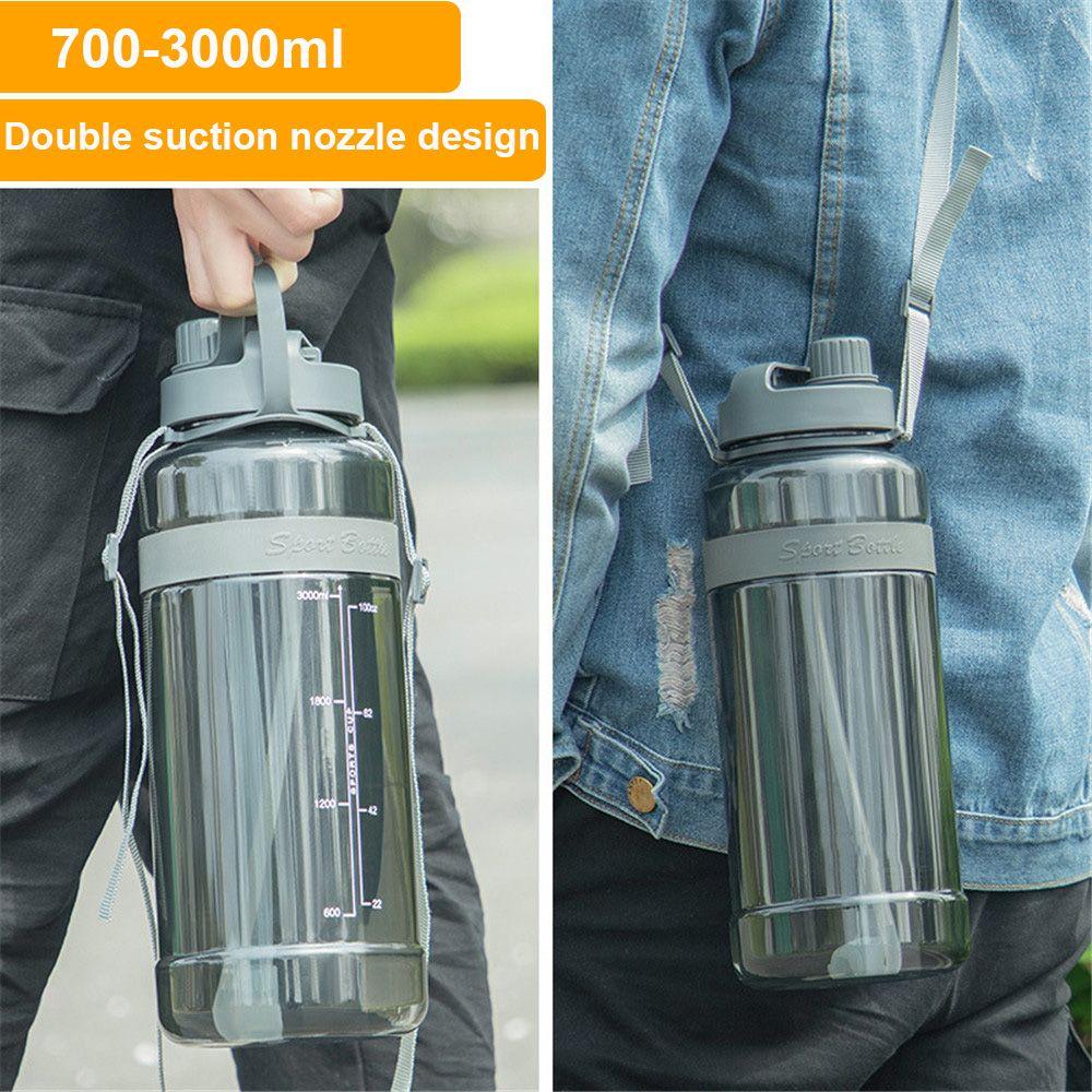 

700-3000ML Portable Outdoor Drinking Sucker Water Bottle Kettle Travel Sports Large Capacity
