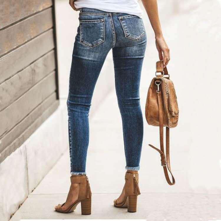 Ripped Slimming Skinny Long Women's Jeans
