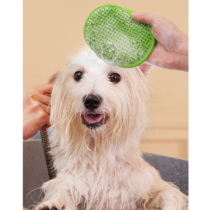 New Pet Cat And Dog Bath Brush Silicone Pet Massage Brush Short Hair Cat Bath Brush Bath Gloves Cleaning Supplies Massage Brush