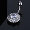Bauchnabelringe Edelstahl Nabelpiercing Zirkonia Blume Nabelring