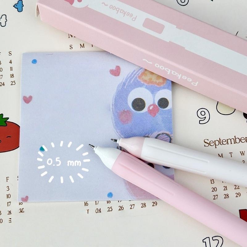 New 3Pcs Kawaii Cat Decompression Pens 0.5mm Black Quick-Dry Ballpoint Pen School Office Stationery Gift For Cat Lovers
