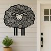 Metal Sheep Wall Art Farm Sign Cute Animal Decor For Room