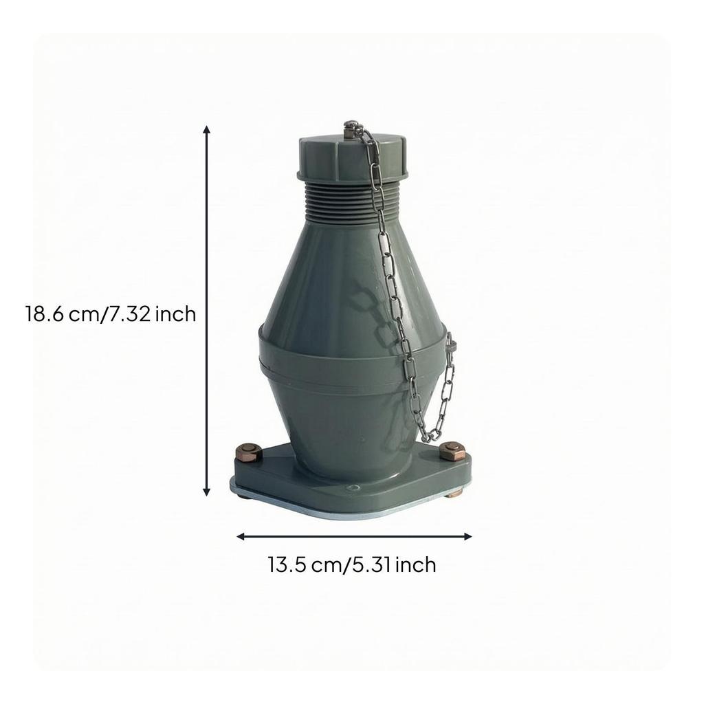 Marine Drainage Drain with Tethered Cap | Resistant Construction, Secure Threaded Connection, Boat