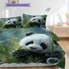 Panda Pattern Bedding Quilt Set Quilt Cover Pillowcase Home Decoration Birthday Gift (1 * duvet cover + 2 * pillowcase, without core)