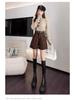 Autumn/Winter 2025 Women's Khaki Corduroy Wide-Leg A-Line Shorts - Korean Style Fashion