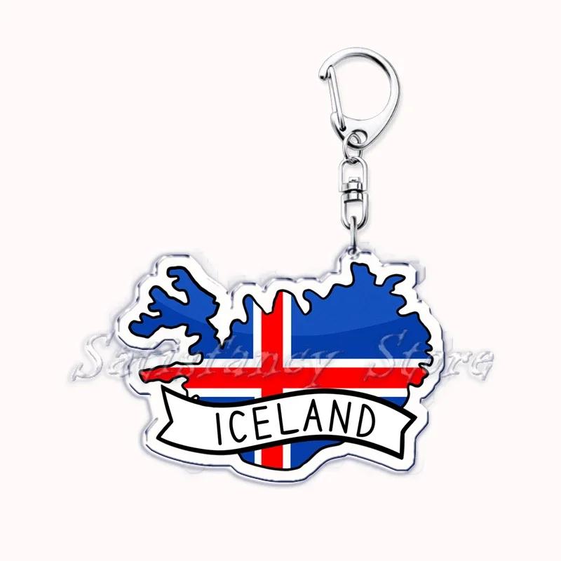 France Scotland Country Maps with Name Acrylic Keychains Keyring for Accessories Bag Pendant Key Chain Ring Jewelry Friend Gifts