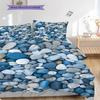 Strandmuster Bettwäsche Steppdecke Set Bettbezug Kissenbezug Heimdekoration Geburtstagsgeschenk (1 Bettbezug + 2 Kissenbezüge, ohne Füllung)