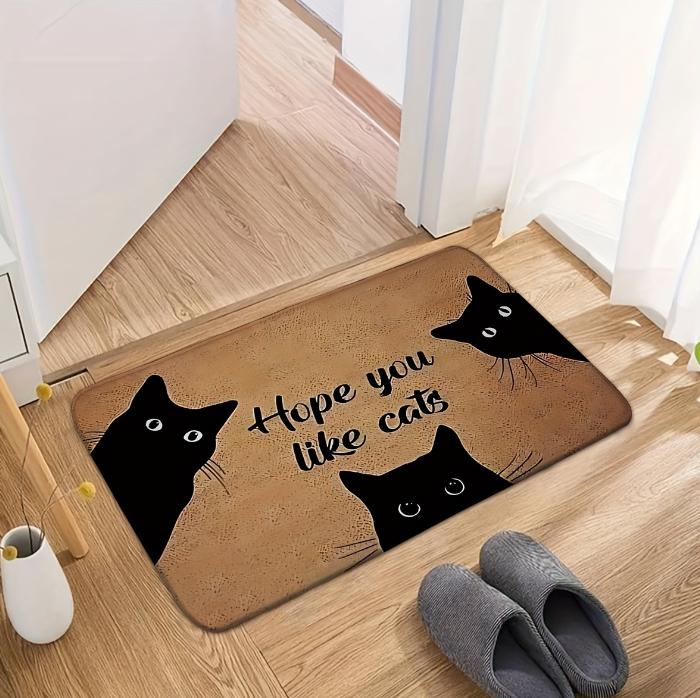 

Cartoon Cat Entryway Doormat Non-Slip Indoor Welcome Rug for Home Decor Cute Animal Pattern Carpet for Entry Living Room Bedroom 30x50cm
