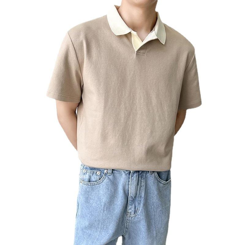 Summer New POLO Men's short-sleeved shirt, trendy brand, casual and loose-fitting T Japanese-style short-sleeve men's shirt T Shirt