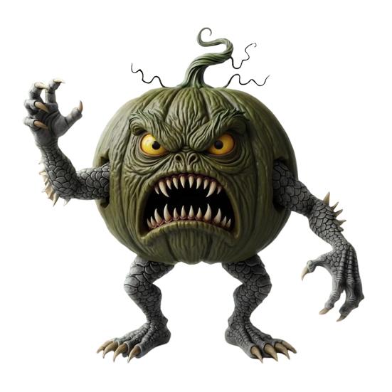 Pumpkin Evil Figurine Spooky Resin Halloween Tabletop Decoration for Home Office Desk Decor Halloween Party Supplies