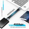USB4.0 USB C to USB C Quick Charging Cable 40Gbps, 100W, FPC  Soft Wire 8K Video  for Laptops and Smartphones 14cm