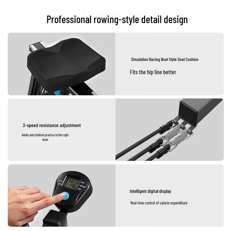 Merrock MR-R16 Dual Paddle Magnetic Rowing Machine CN plug (adapter included)