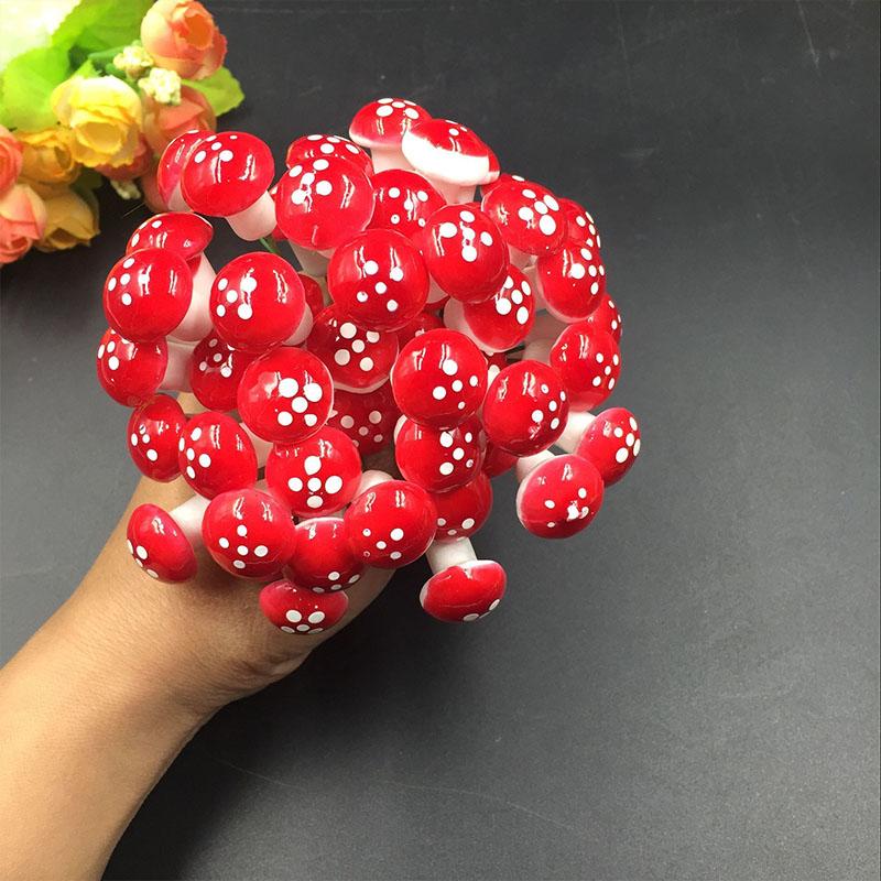 10 шт. 2 см искусственные мини-грибы миниатюры сказочный сад мох террариум изделия — фото 3