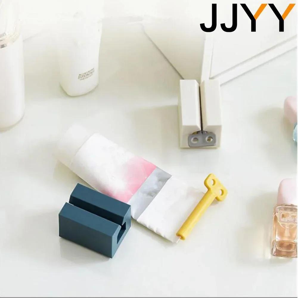 JJYY Household Plastic Toothpaste Tube Extruder Dispenser Rolling Stand Bathroom Dental Cleaning Accessories