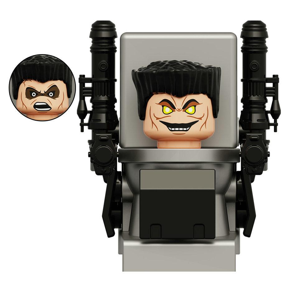 Mini Skibidi Toilet Man Figure Anime Building Block Toys Tvman Plus Titan Cameraman Speakerman Bricks Model Kid Birthday Gifts