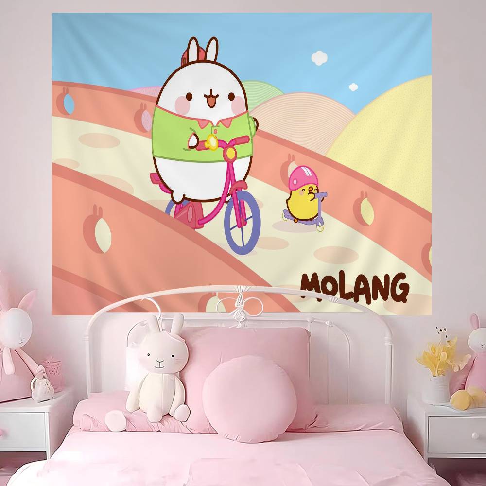 Cute Rabbit Mmolang Colorful Tapestry Wall Hanging Bohemian Wall Tapestries Mandala Wall Hanging Sheets