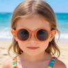 Baby round folding sunglasses women's caron anti-ultraviolet children's glasses line outdoor beach cute children's sunglasses