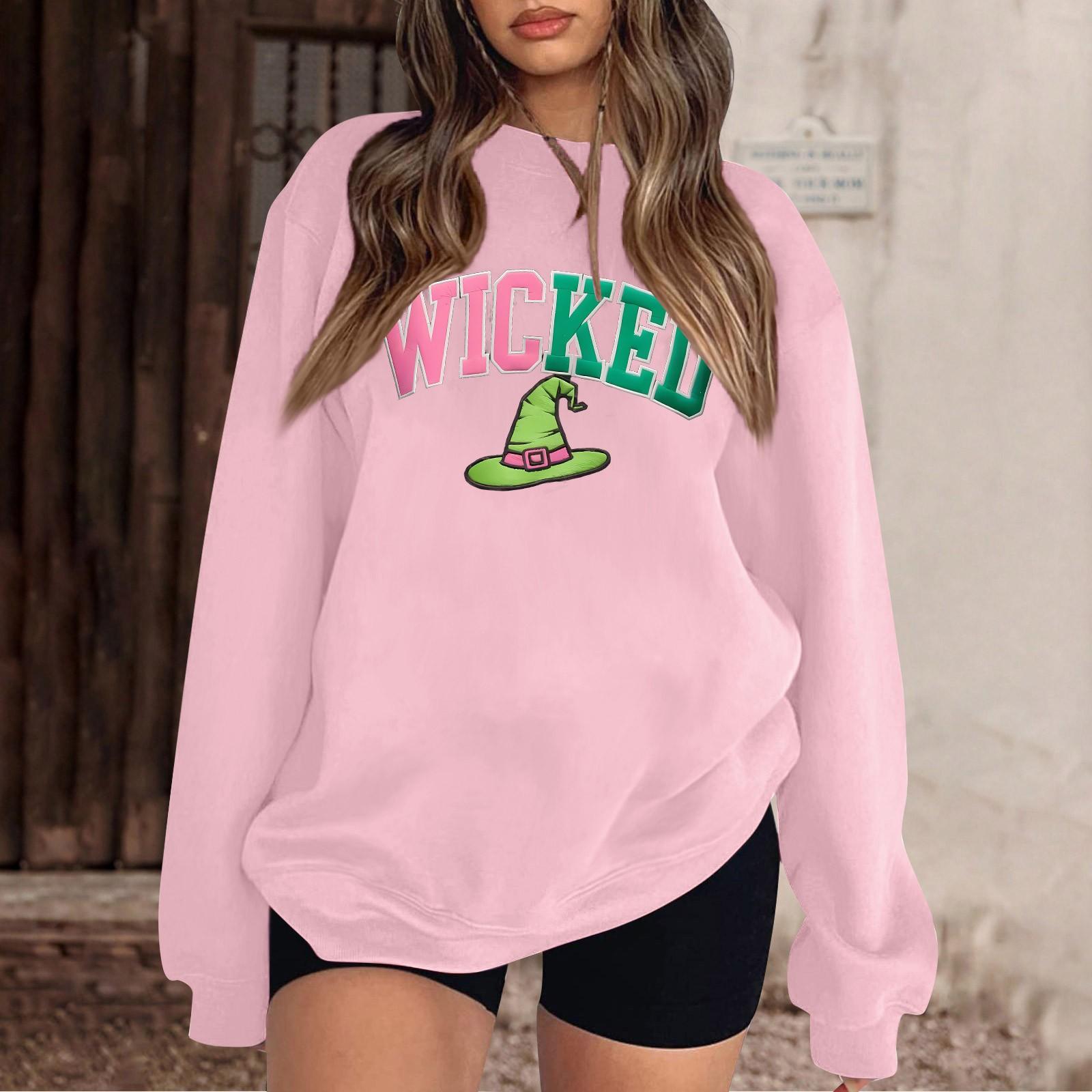 

Женская повседневная модная блузка с длинным рукавом и круглым вырезом с принтом и пуловером S