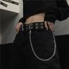 Fashion Alloy Women Belts Chain Luxury for Genuine Leather New Style Pin Buckle Jeans Decorative Ladies Retro Decorative Punk