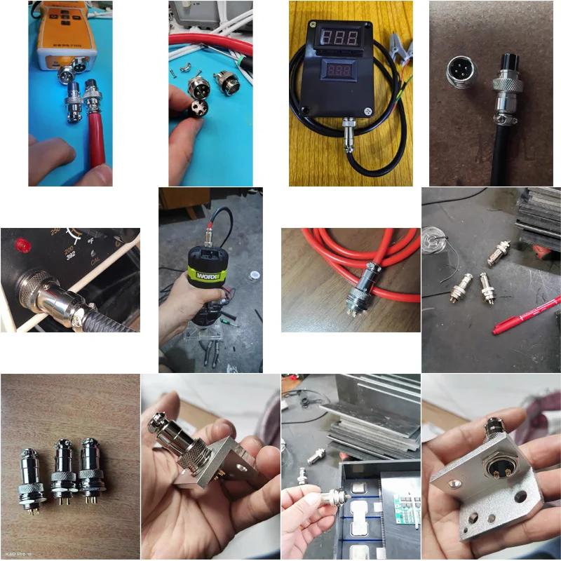 5/20/100Set GX16 Gold Plated Aviation Plug Socket  2 3 4 5 6 7 8 9 10 PIN Male Female 16mm M16 Wire Panel Circular Connector