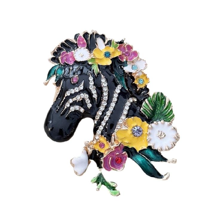 

Seamless Magnetic Fastener Zebras Inspired Brooch Sustainable Recycled Material Zebras Print Magnetic Pin Fashion Jewelry 1