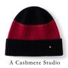 Color Matching Cashmere Wool Hat Double-layer Flipped Brim Versatile Knitted Hat Warm Autumn and Winter Fashion Windproof Striped Hat Women