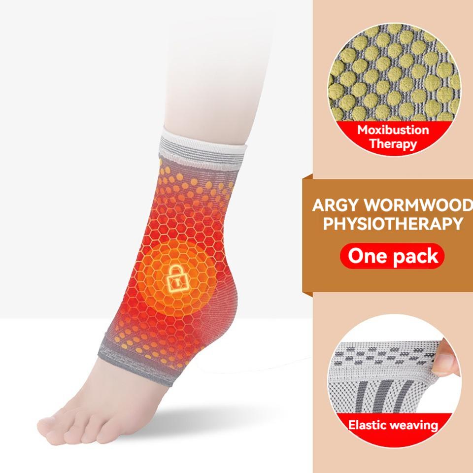 

1Pcs Mugwort Heating Ankle Protection Protect Against Wind Cold Sprain Recovery Breathable Pressure Foot Warming Covers Unisex M