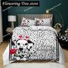 Cartoon Dog Duvet Cover Set Multicolor Watercolor Cute French Bulldog Bedding Set for Girl Boy Polyester Puppy Theme Quilt Cover